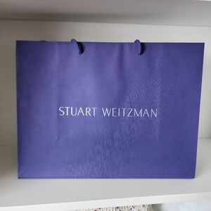 Authentic XL Stuart Weitzman Blue Shopping Bag